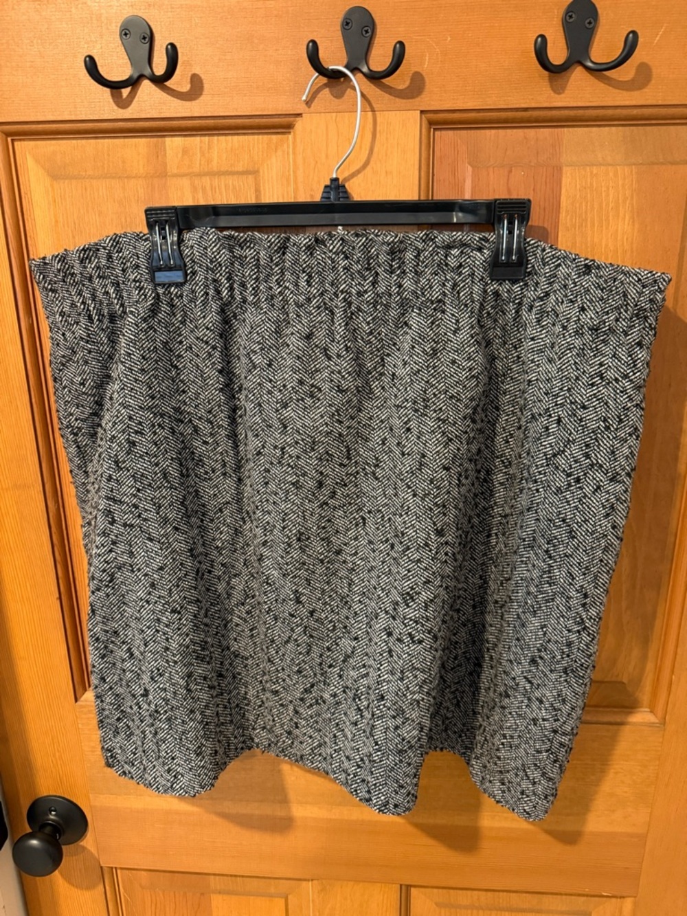 J. Crew Black and White Herringbone Mini Skirt